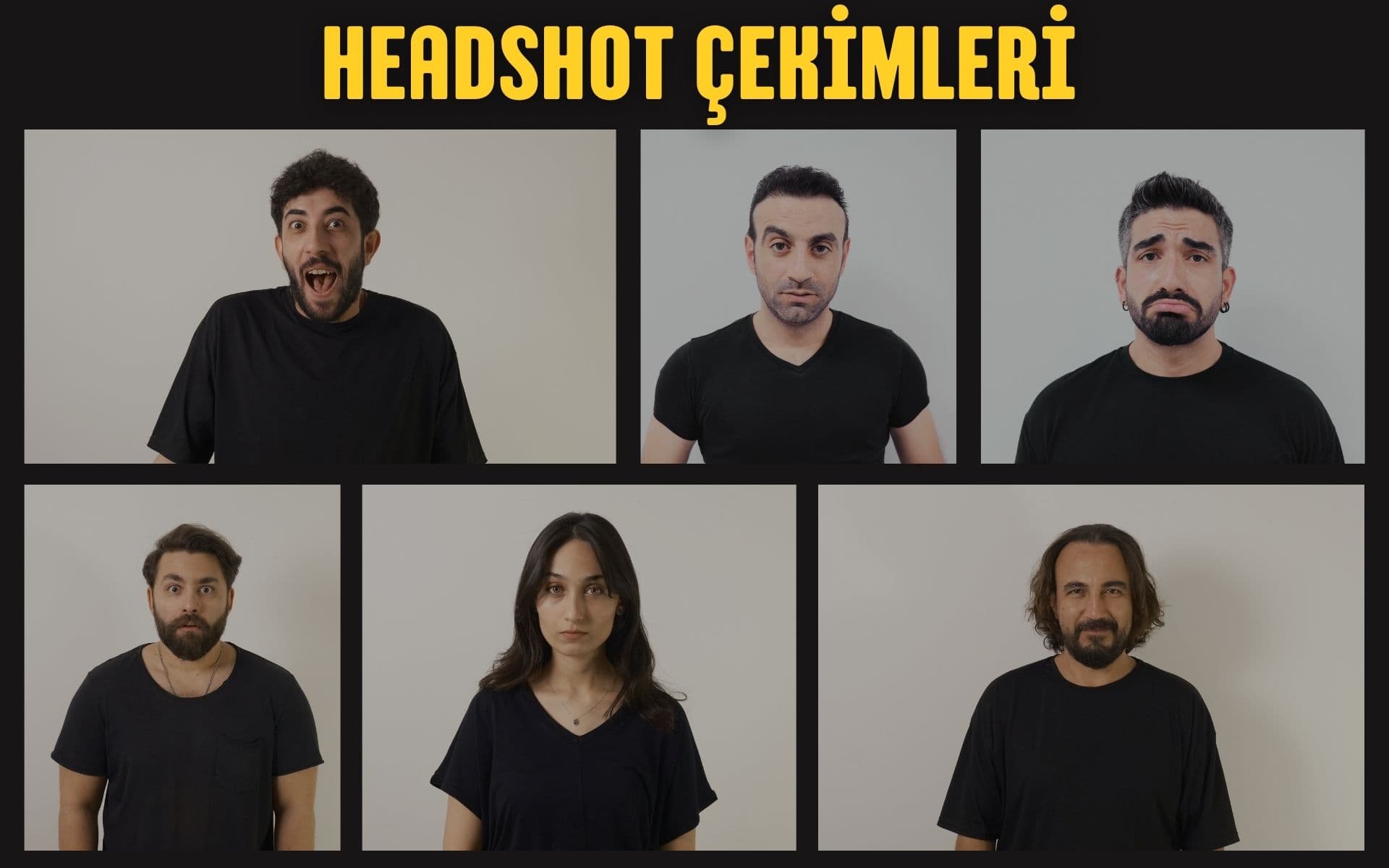 Tiyatro Oyuncuları Headshot Çekimleri